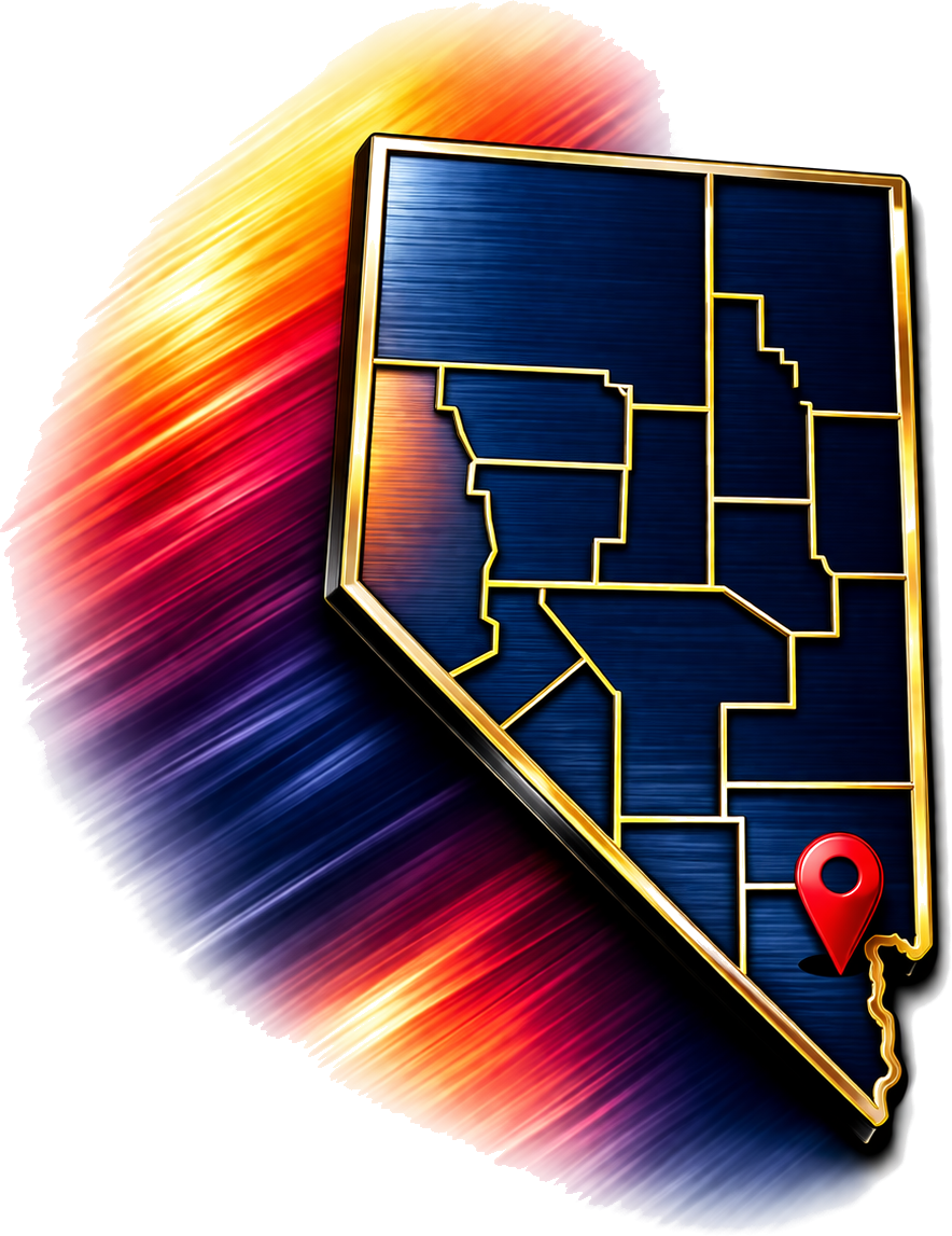 Nevada map — Las Vegas location